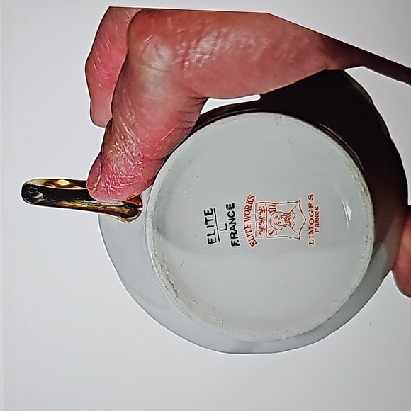 Haviland Limoges France Coffee Tea Cups Gold Silver Anniversary 11 pcs - Picture 6 of 11